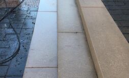 KontraGraffiti entfernt Algen und Moose, um rutschige Gefahren zu beseitigen.