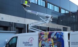 Fassadenreinigung in 20 Meter Höhe